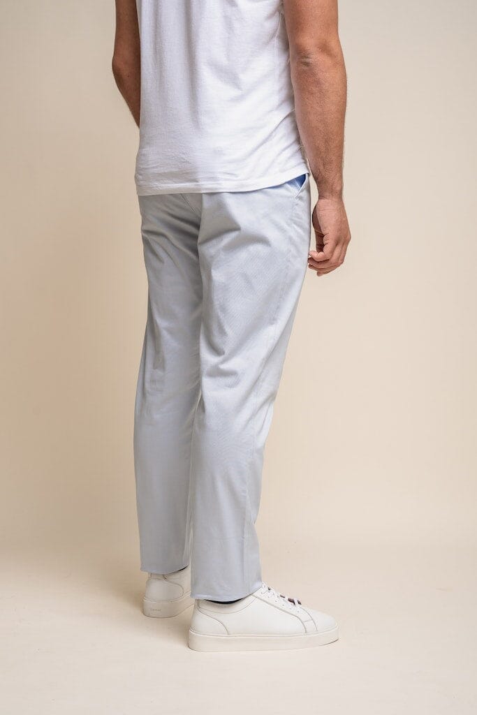 Dakota Ice Blue Chinos - Chinos - - THREADPEPPER