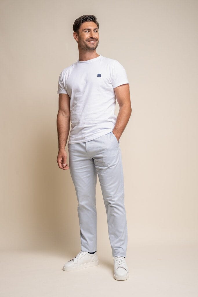 Dakota Ice Blue Chinos - Chinos - - THREADPEPPER