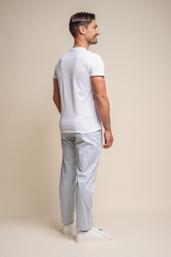 Dakota Ice Blue Chinos - Chinos - - THREADPEPPER
