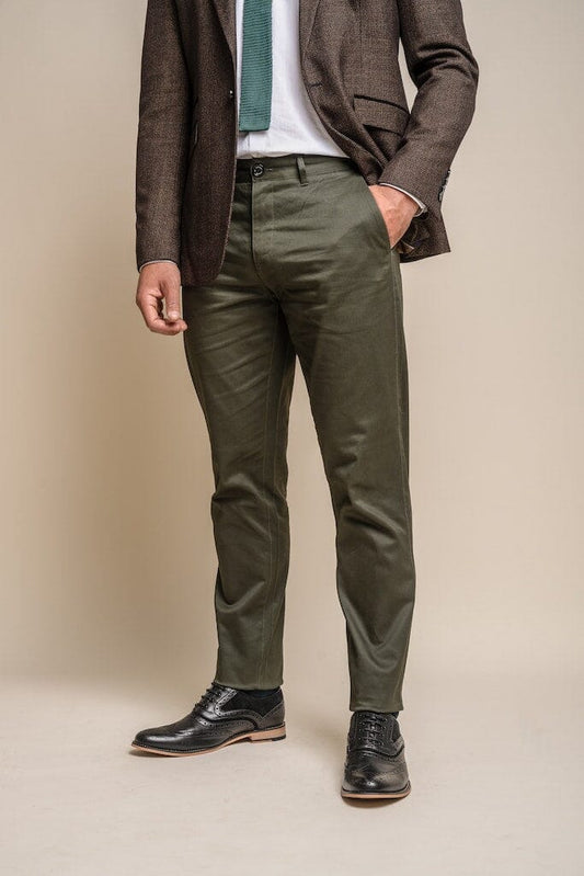 Dakota Olive Chinos - Chinos - 30R - THREADPEPPER