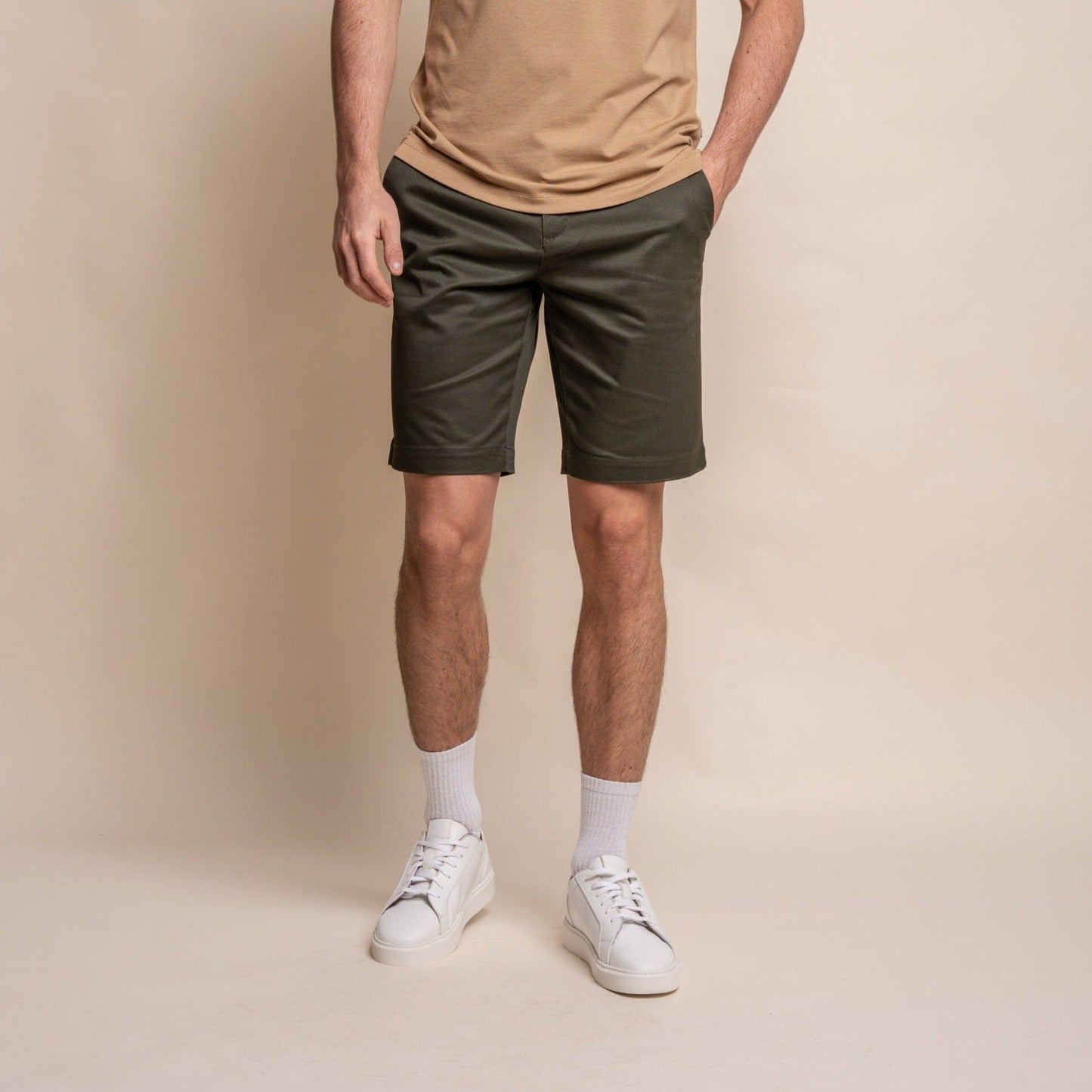 Dakota Olive Chino Shorts - Shorts - - THREADPEPPER