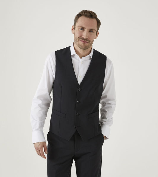 Darwin Black Waistcoat - Waistcoats - 34R - THREADPEPPER