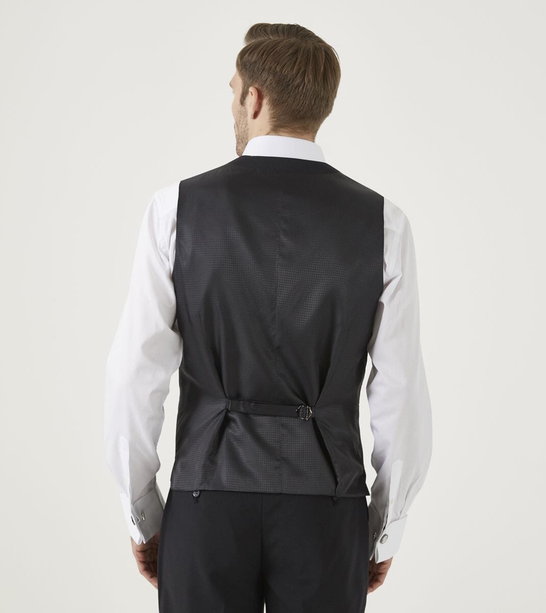 Darwin Black Waistcoat - Waistcoats - - THREADPEPPER