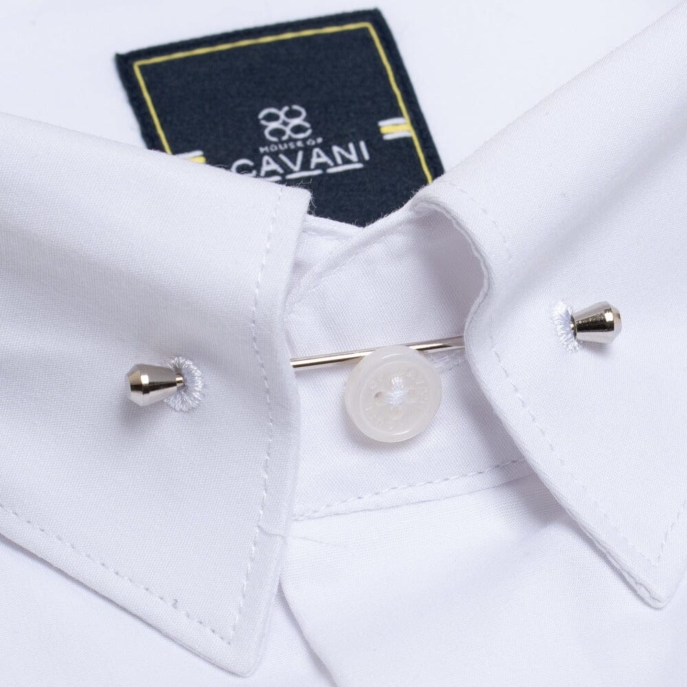 Diaz White Cotton Shirt - Shirts - - THREADPEPPER