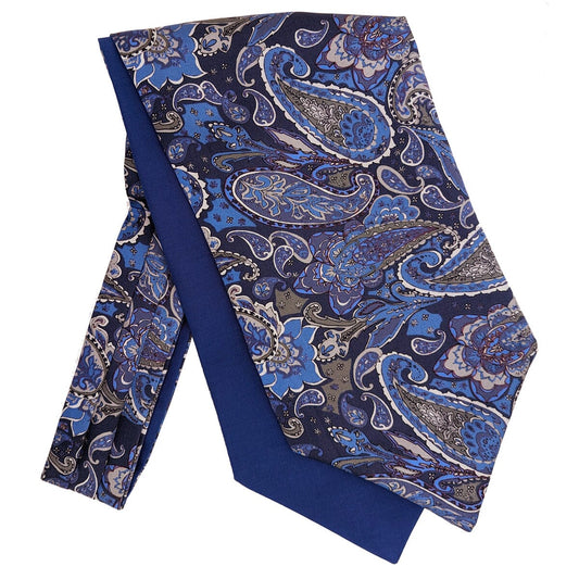 Elgar Paisley Silk Cravat - Cravats - - THREADPEPPER