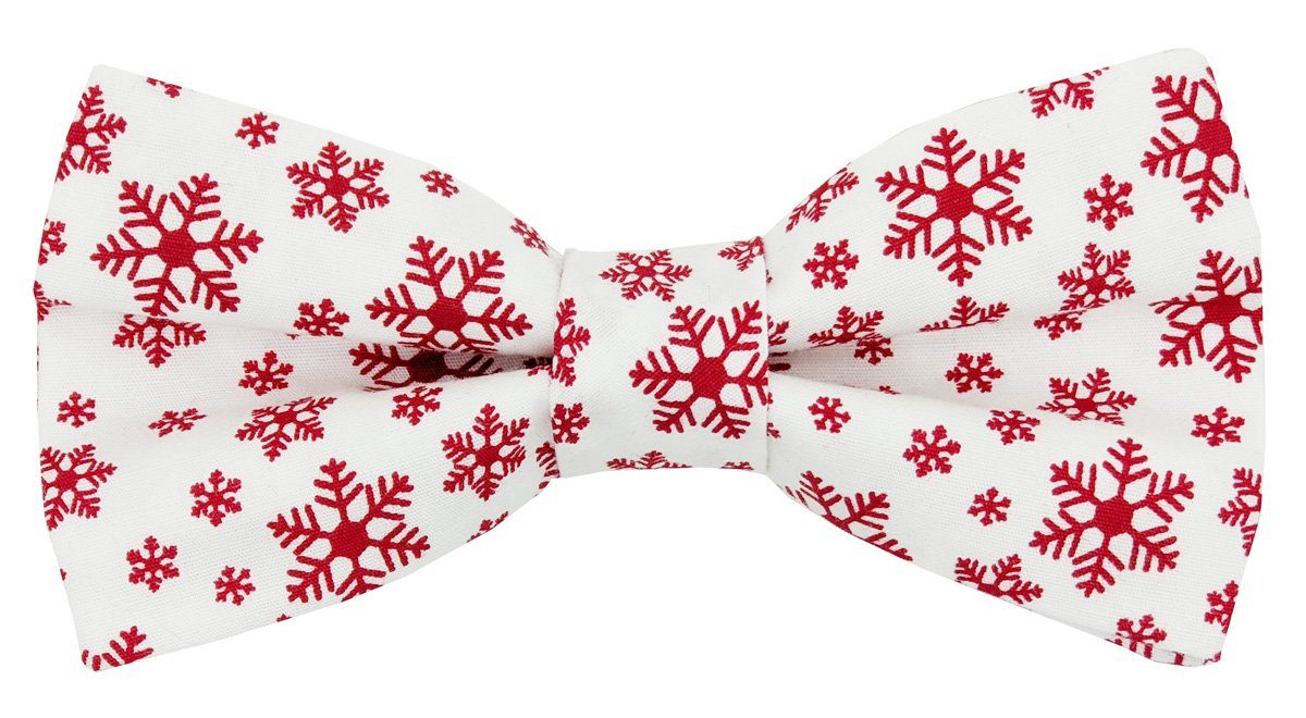 Falling Snowflakes White Christmas Ready-Tied Bow Tie - Bow Ties - - THREADPEPPER