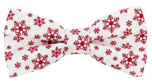 Falling Snowflakes White Christmas Ready-Tied Bow Tie - Bow Ties - - THREADPEPPER