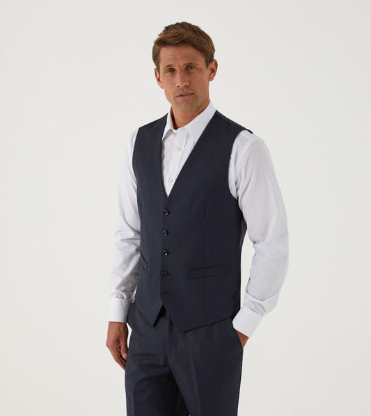 Farnham Navy Waistcoat - Waistcoats - 34R - THREADPEPPER