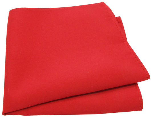 Flame Red Pocket Square - Handkerchiefs - - THREADPEPPER