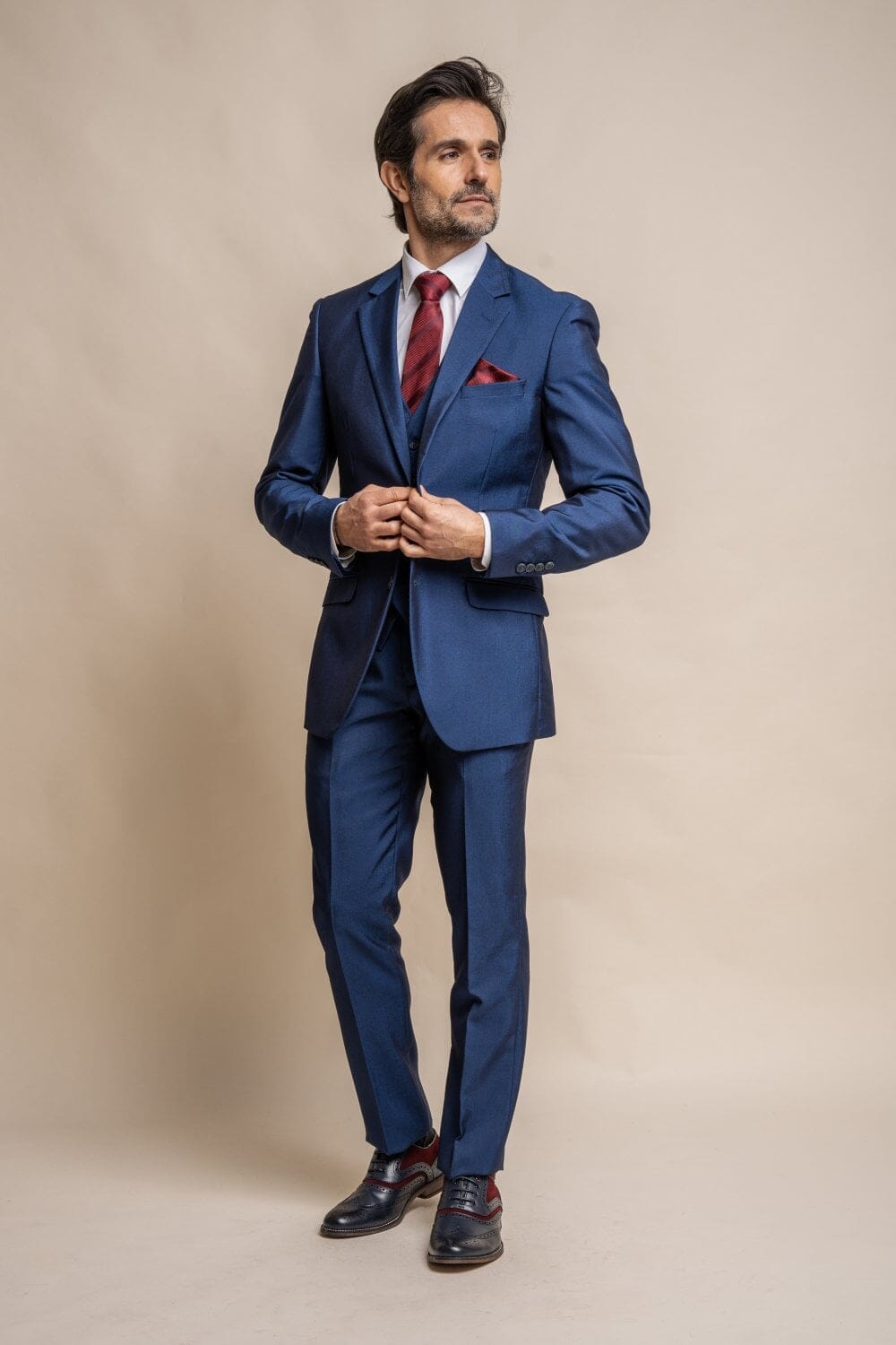 Ford Blue 2 Piece Suit - Suits - - THREADPEPPER