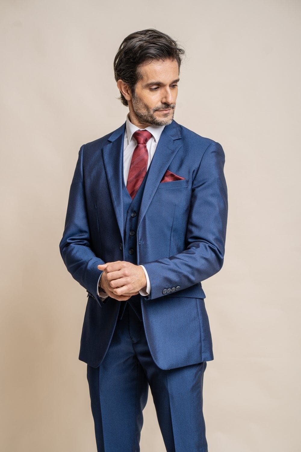Ford Blue 2 Piece Suit - Suits - - THREADPEPPER