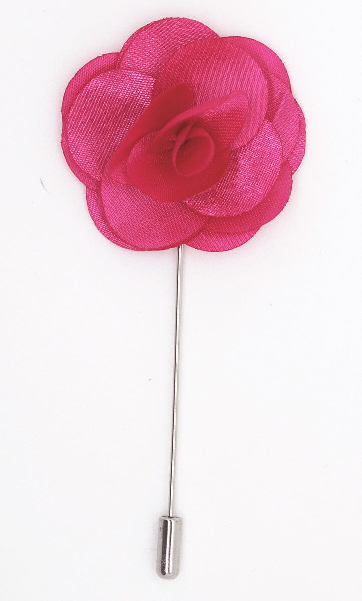 Fuchsia Flower Boutonniere Lapel Pin - Lapel Pin - - THREADPEPPER