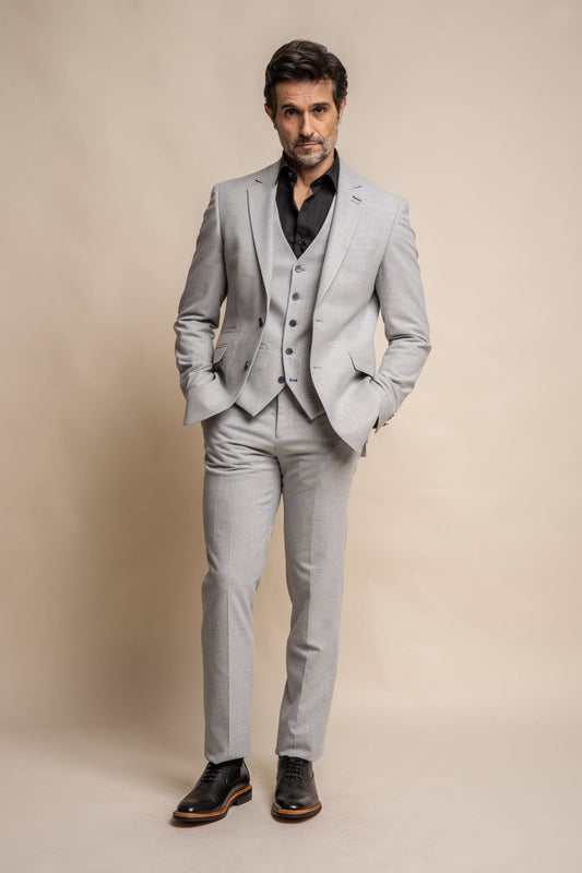 Furious Pale Grey 3 Piece Suit - Suits - - THREADPEPPER