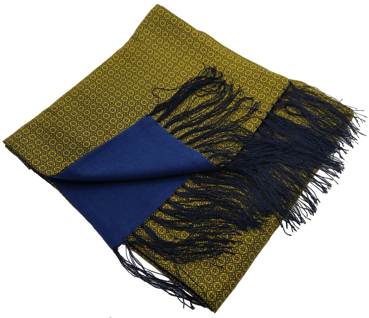 Gold Standard Wool Backed Silk Scarf - Scarves - - THREADPEPPER