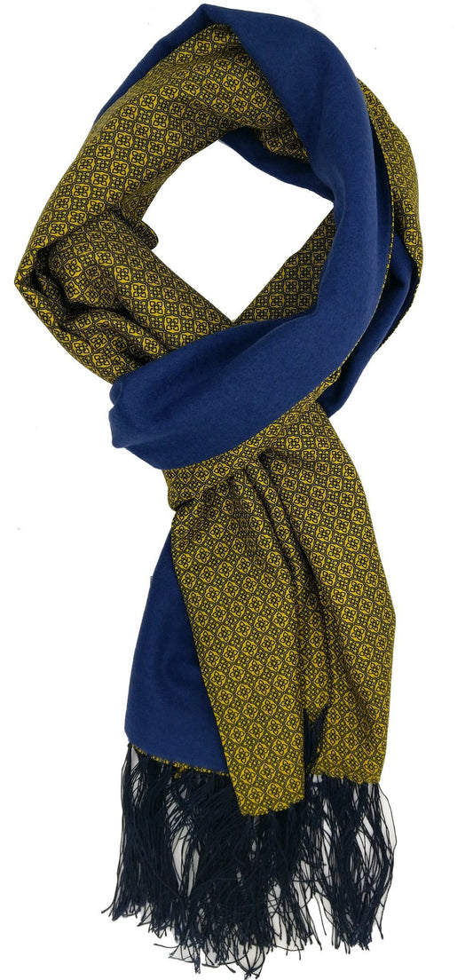 Gold Standard Wool Backed Silk Scarf - Scarves - - THREADPEPPER