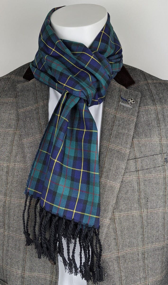 Green Tartan Scarf - Scarves - - THREADPEPPER