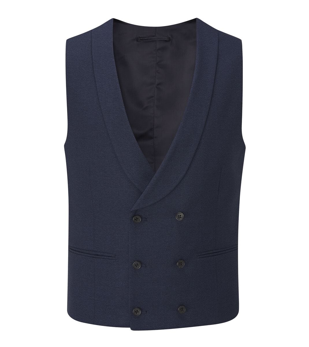 Harcourt Navy Waistcoat - Waistcoats - - THREADPEPPER