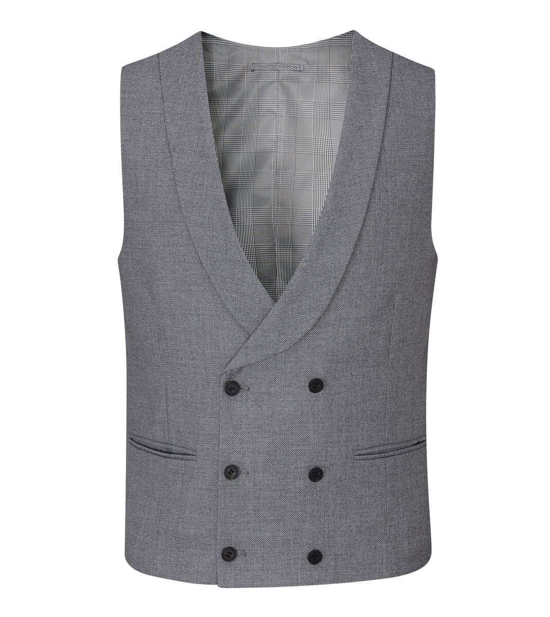 Harcourt Silver Waistcoat - Waistcoats - - THREADPEPPER