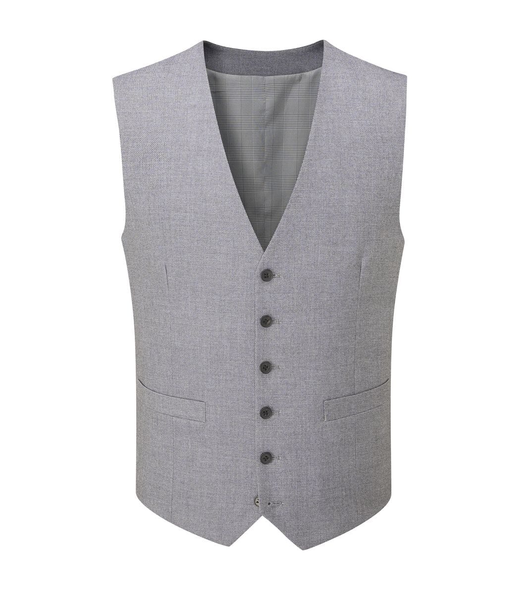 Harcourt Silver Waistcoat - Waistcoats - - THREADPEPPER