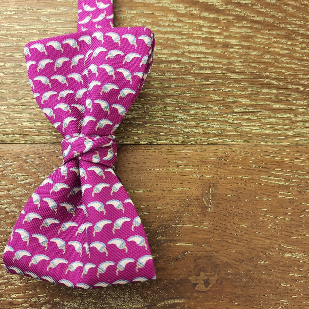 Hot Pink Chilli Peppers Silk Ready-Tied Bow Tie - Bow Ties - - THREADPEPPER