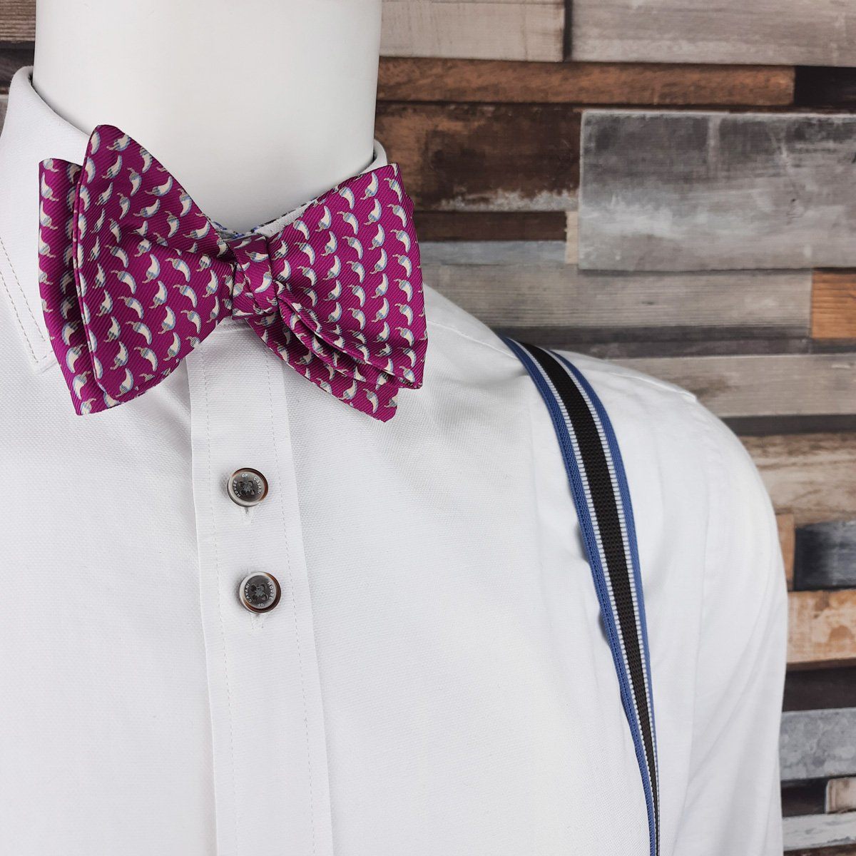 Hot Pink Chilli Peppers Silk Self-Tie Bow Tie - Bow Ties - - THREADPEPPER