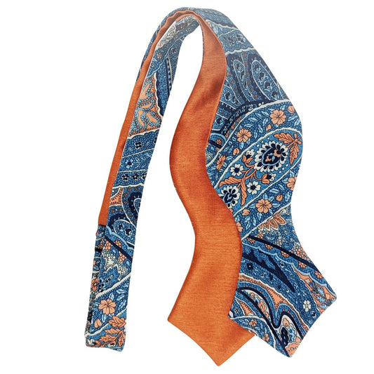 Jacobean Paisley Diamond Point Self-Tie Bow Tie - Bow Ties - - THREADPEPPER