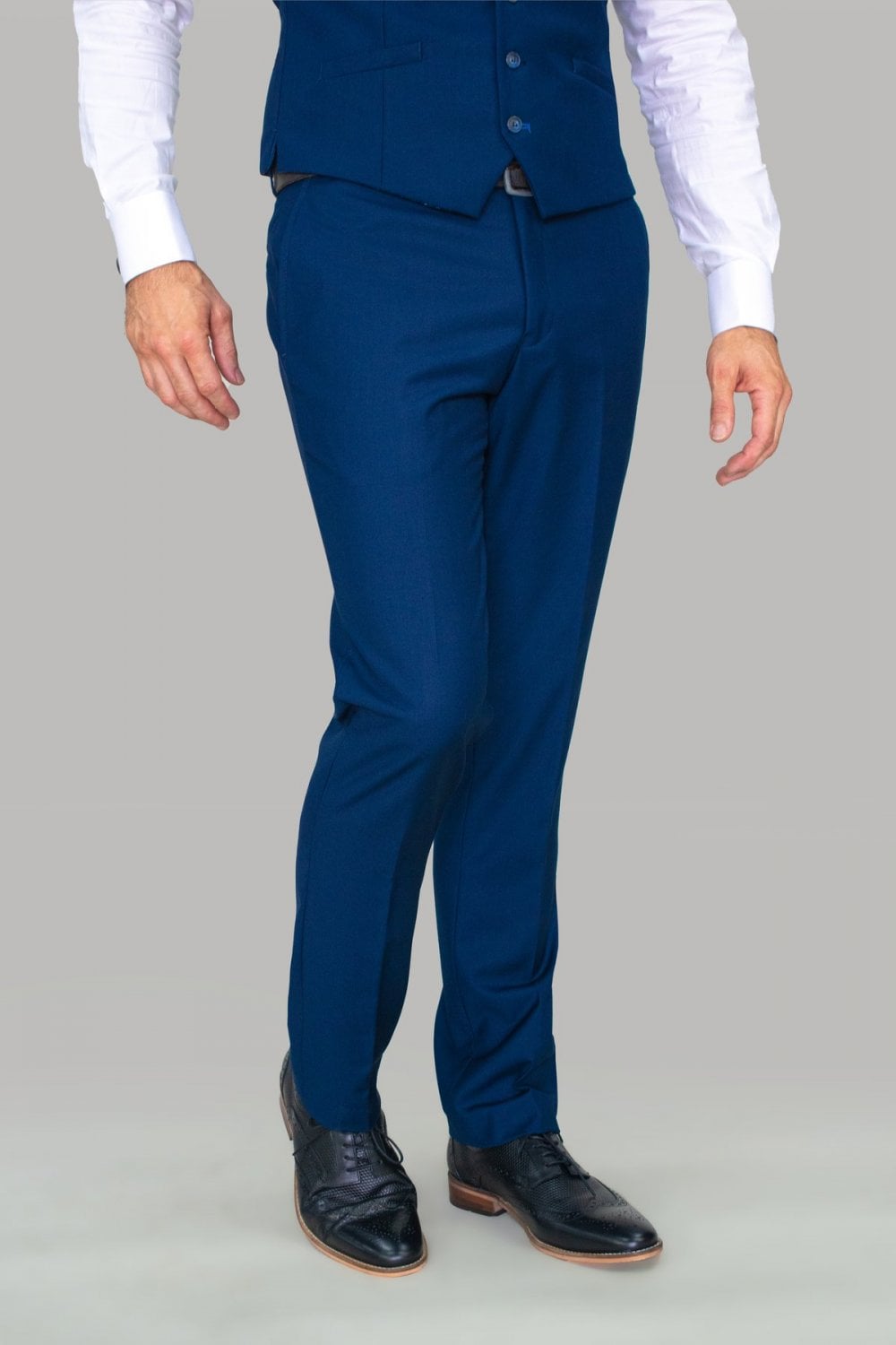 Dark Navy Trousers - STOCK CLEARANCE - Trousers - 32R - THREADPEPPER