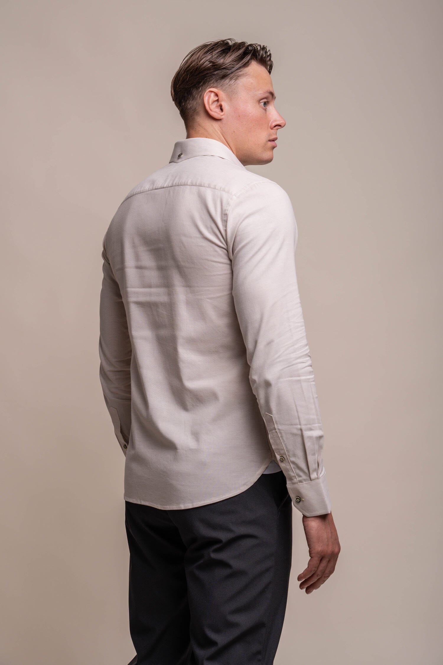 Jordi Sand Linen Shirt - Shirts - - THREADPEPPER