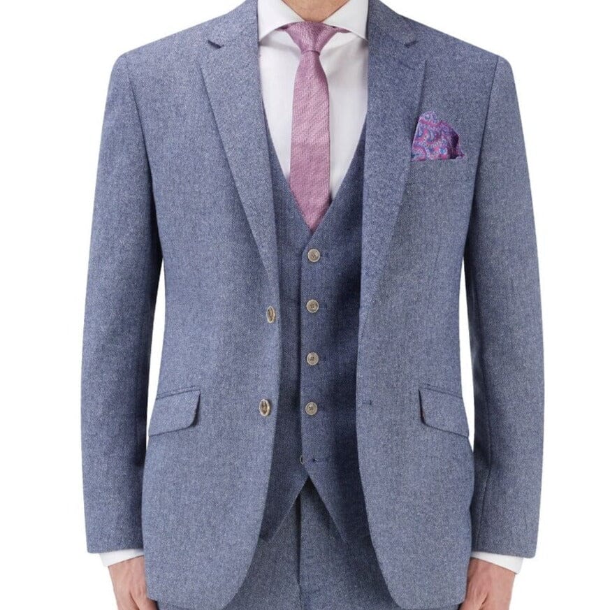 Jude Blue Herringbone Jacket - Blazers & Jackets - 36R - THREADPEPPER