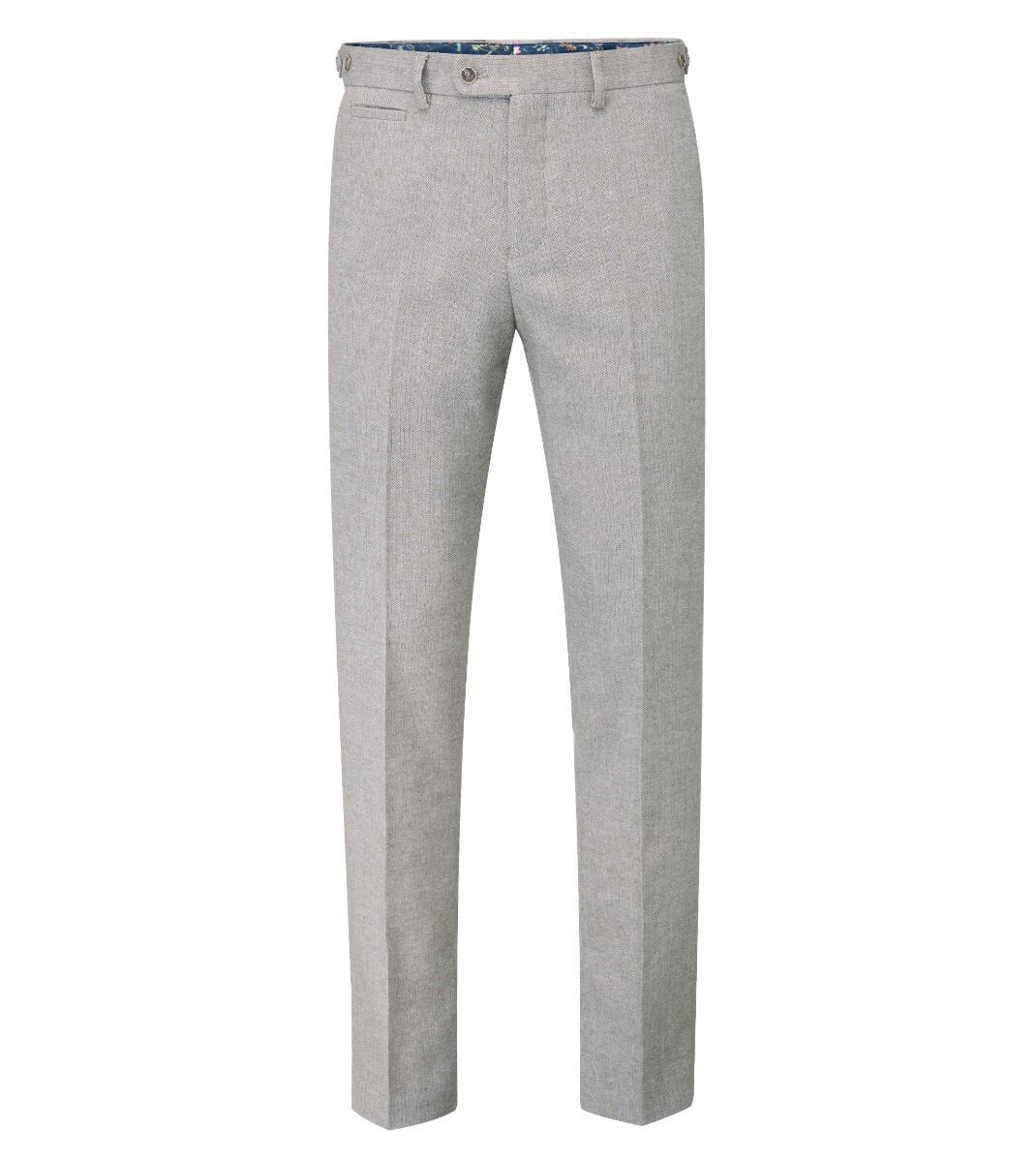 Jude Stone Herringbone Trousers - Trousers - - THREADPEPPER