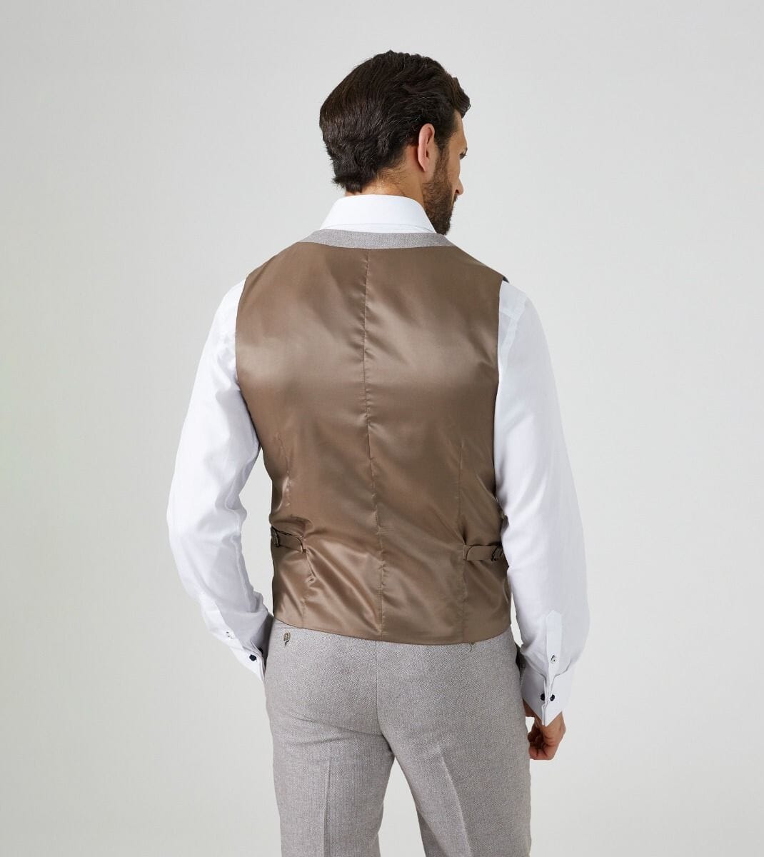 Jude Stone Herringbone Waistcoat - Waistcoats - - THREADPEPPER