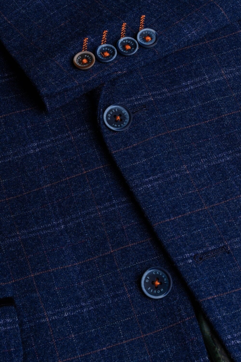 Kaiser Blue Check Tweed Blazer - Blazers & Jackets - - THREADPEPPER