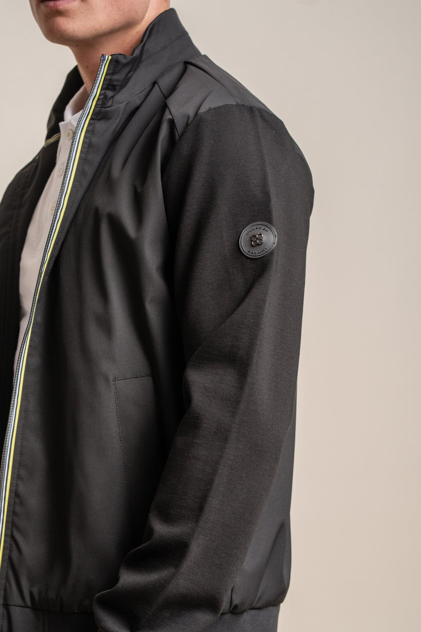 Kasper Black Bomber Jacket - Coats - - THREADPEPPER
