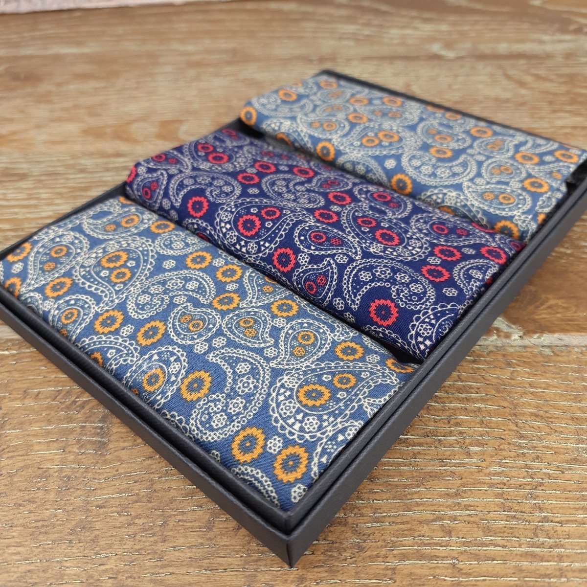 Lace Paisley Cotton Handkerchief Gift Box Set - Handkerchiefs - - THREADPEPPER
