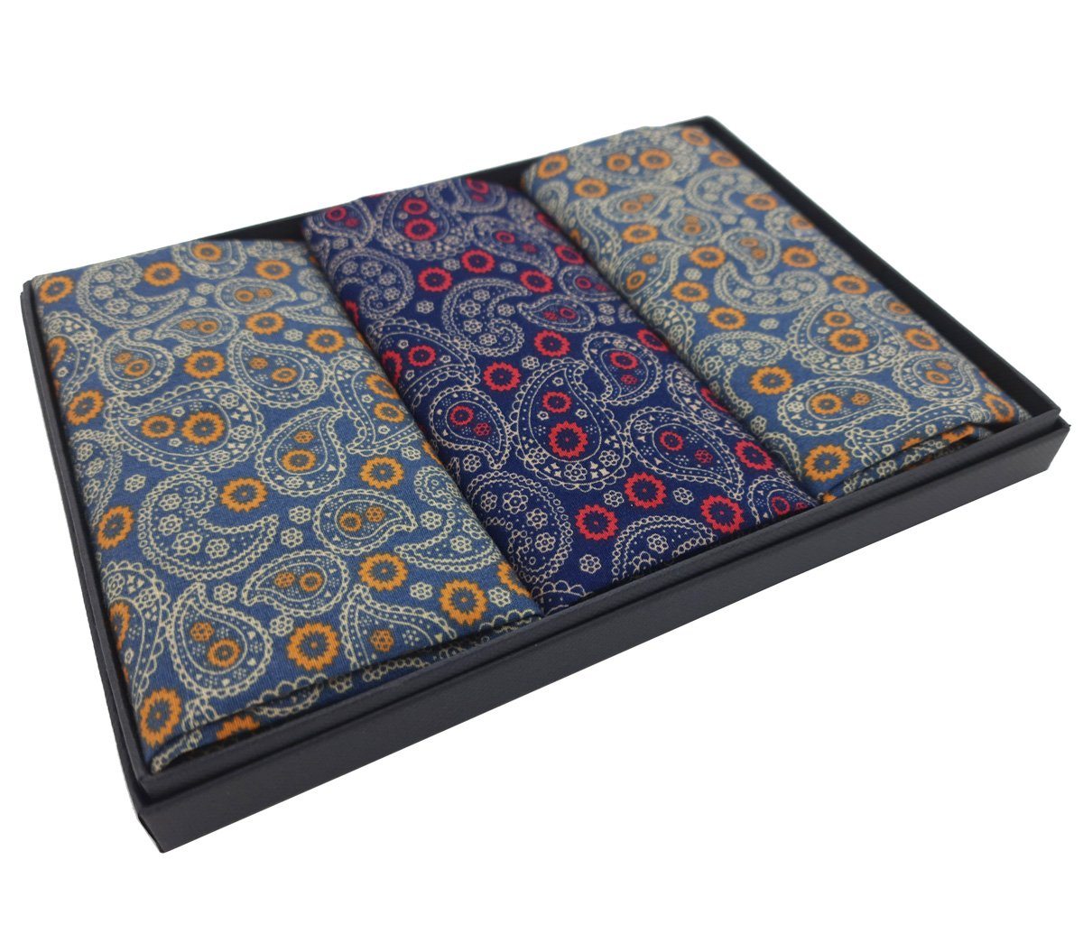 Lace Paisley Cotton Handkerchief Gift Box Set - Handkerchiefs - - THREADPEPPER