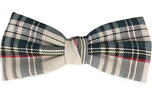 Beige Tartan Bow Tie - SALE - Bow Ties - - THREADPEPPER