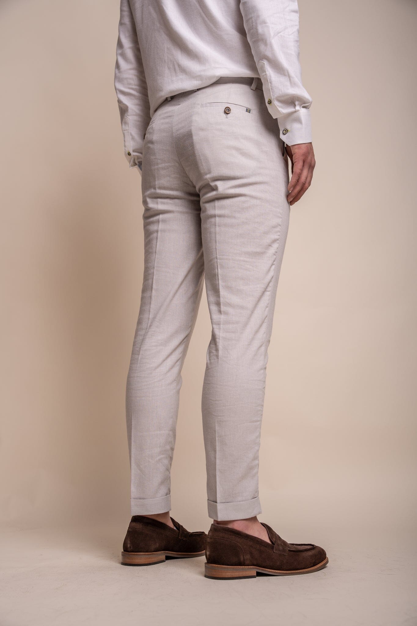 Lightweight Stone Linen Trousers - STOCK CLEARANCE - Trousers - - THREADPEPPER