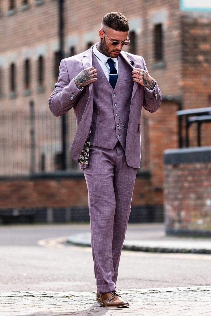 Lilac Linen Blazer - STOCK CLEARANCE - Blazers & Jackets - - THREADPEPPER