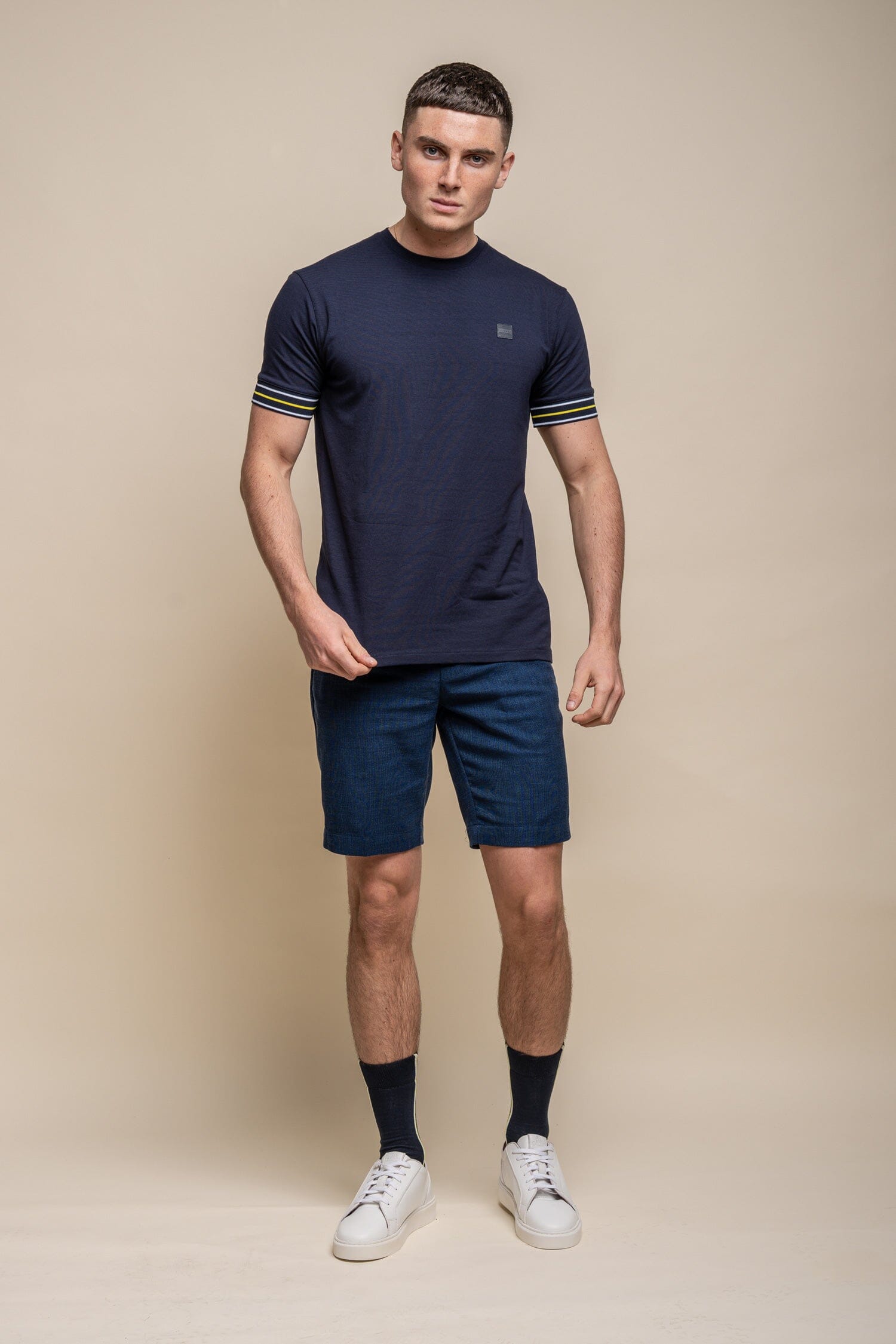 Malaga Navy T-Shirt - T-Shirts - - THREADPEPPER