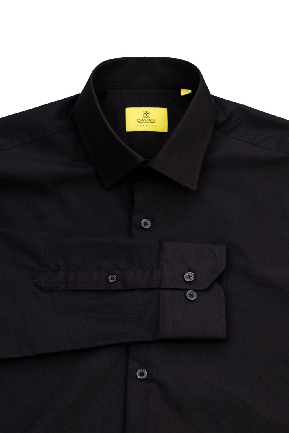 Miatti Black Long Sleeve Shirt - OOS 28/7/23 - Shirts - 14.5" - THREADPEPPER