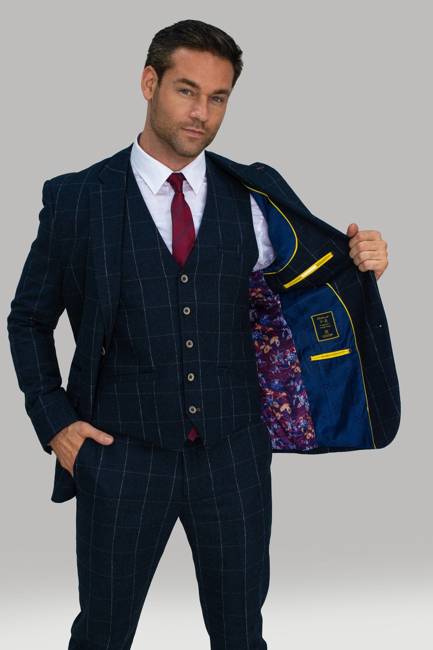 Navy Check Tweed Blazer - STOCK CLEARANCE - Clearance Jackets - - THREADPEPPER