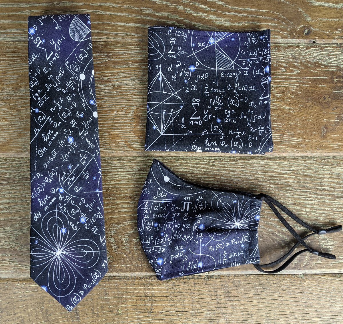 Navy Maths Equations Tie - Ties - - THREADPEPPER