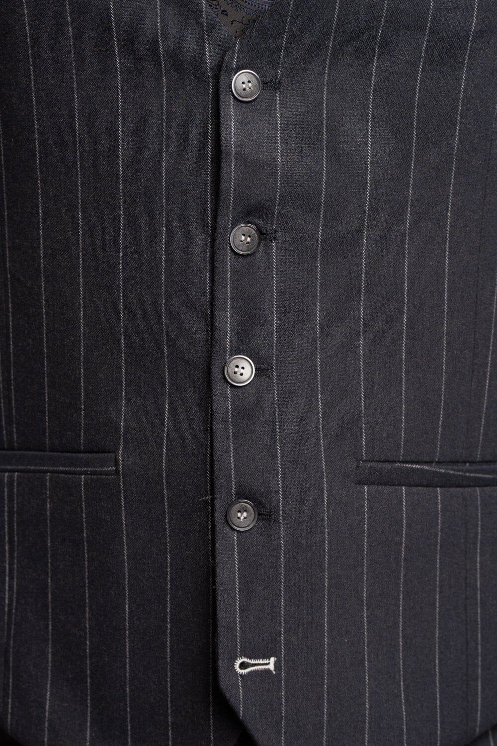 Navy Pinstripe Waistcoat - STOCK CLEARANCE - Waistcoats - - THREADPEPPER