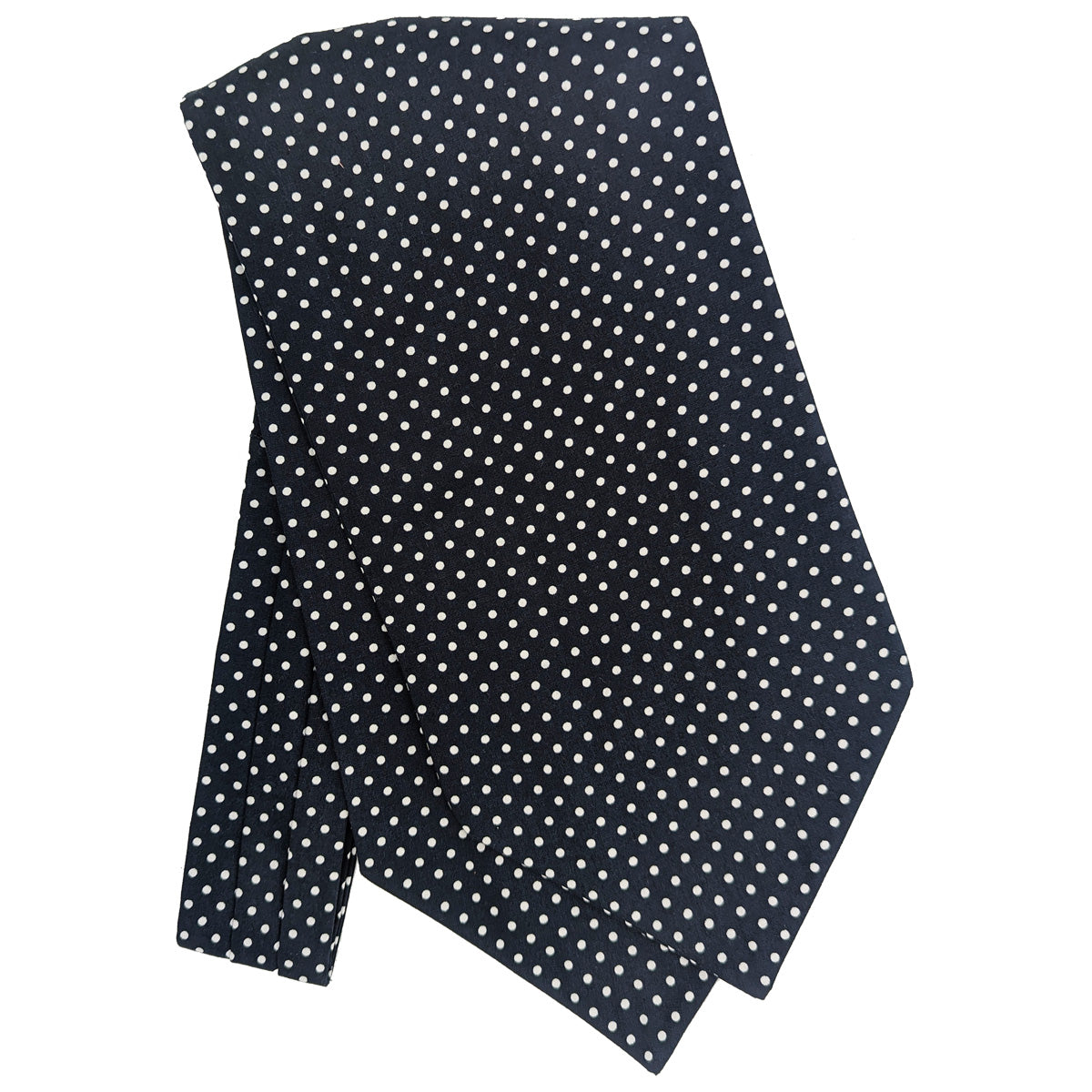 Navy Spot Cotton Cravat - Cravats - - THREADPEPPER