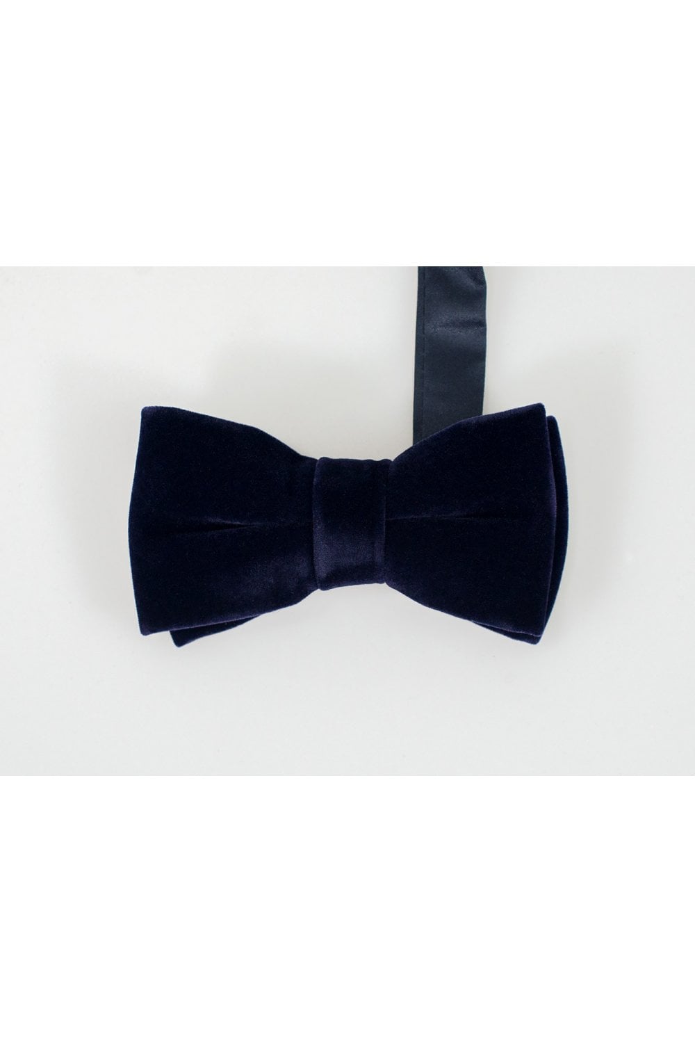 Navy Velvet Bow Tie & Pocket Square - Bow Ties - - THREADPEPPER