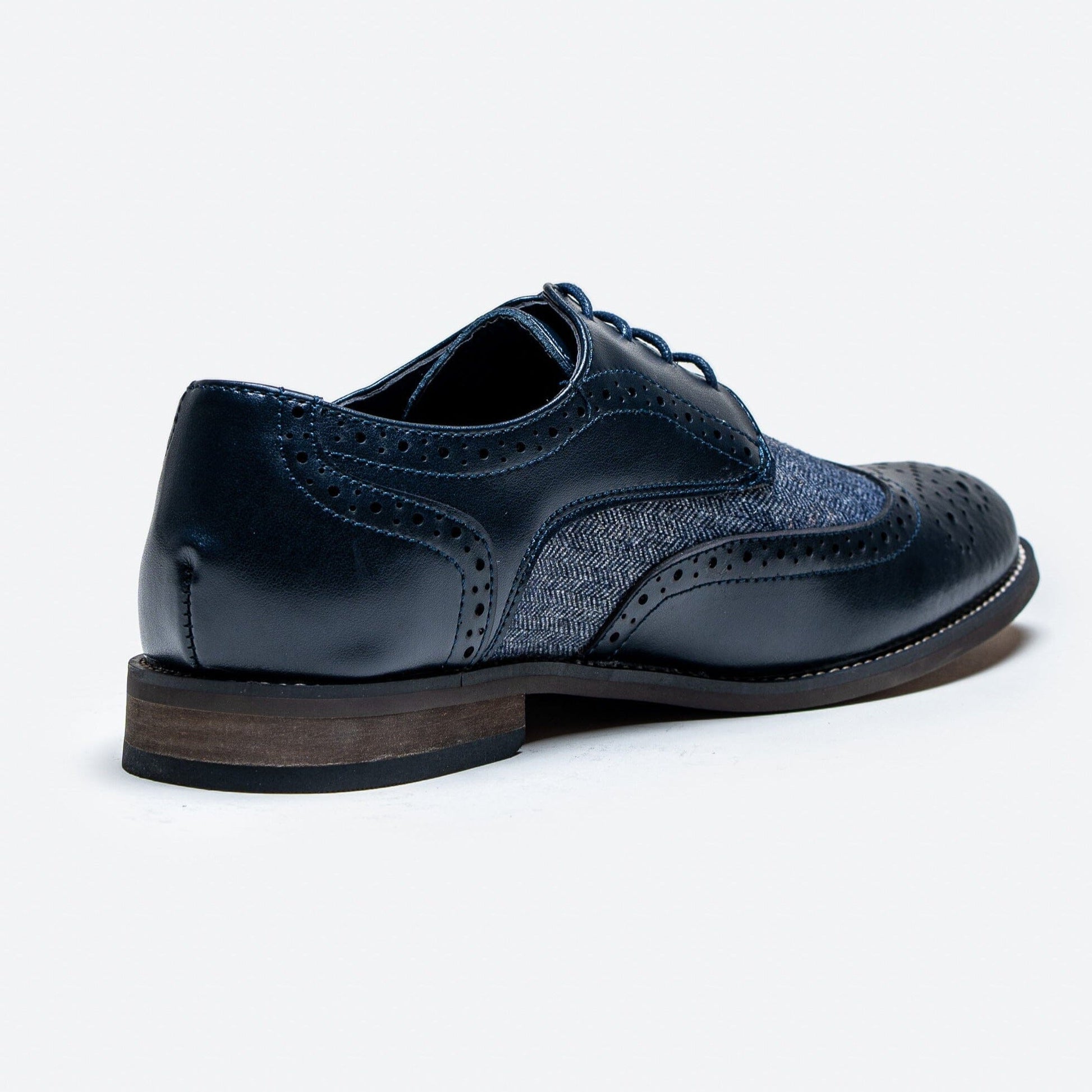 Oliver Navy Tweed Shoes - Shoes - - THREADPEPPER