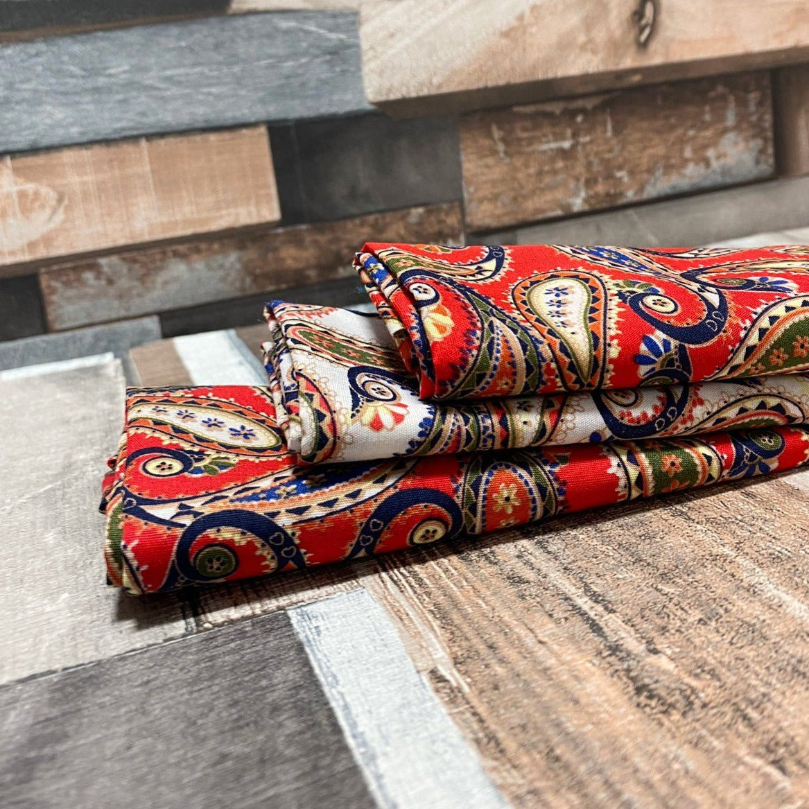 Paisley Cotton Handkerchief Gift Box Set - - - THREADPEPPER