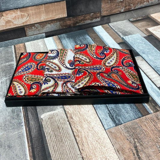 Paisley Cotton Handkerchief Gift Box Set - - - THREADPEPPER