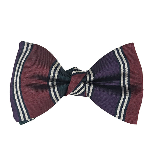 Parry Stripe Silk Bow Tie - Bow Ties - Ready-Tied - THREADPEPPER