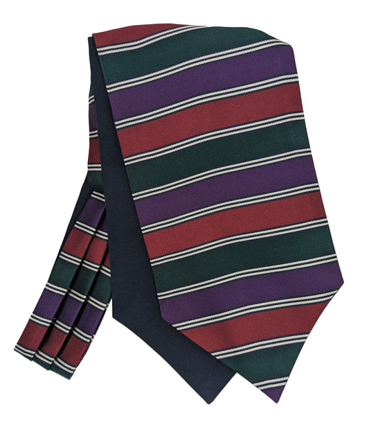 Parry Stripe Silk Cravat - Cravats - - THREADPEPPER